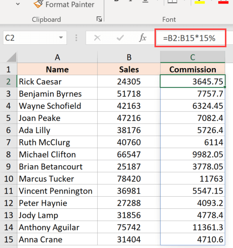 expand formula in excel for mac